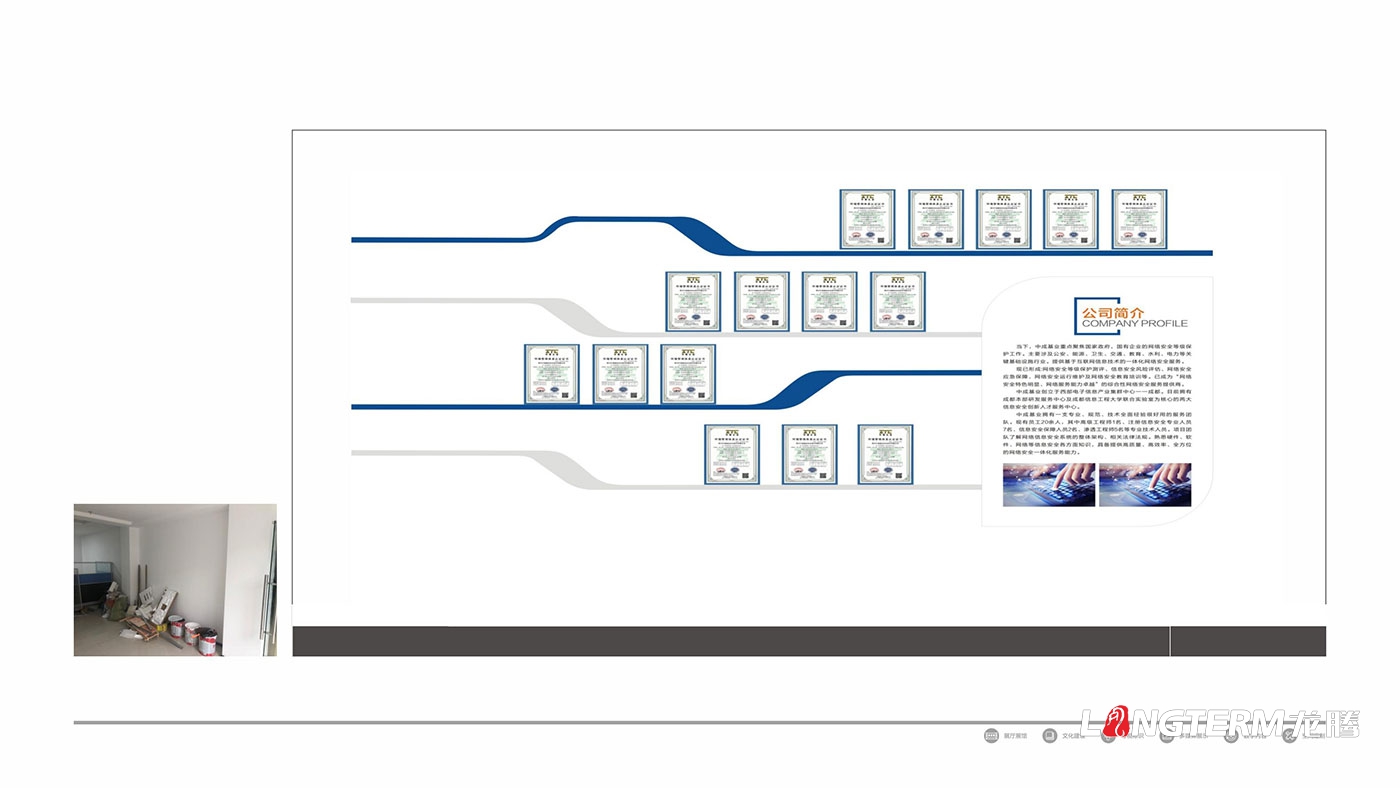 中成基业消安智能网络安全技术文化墙设计效果
