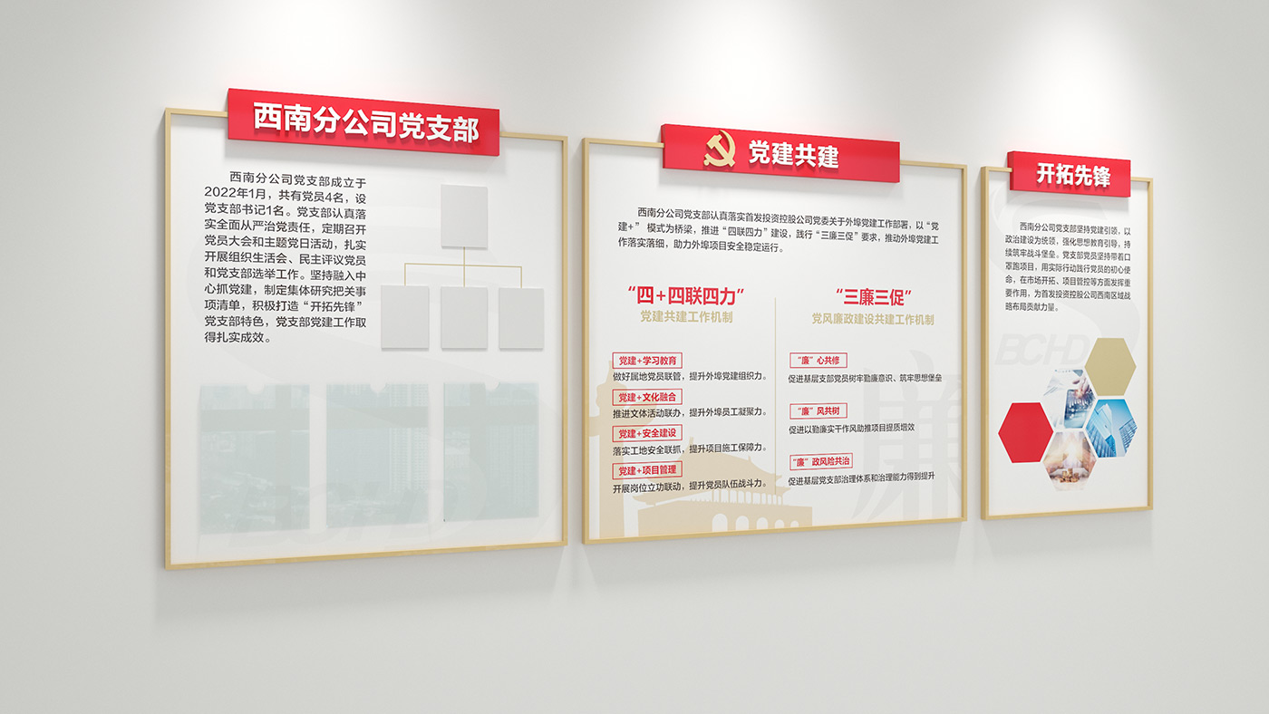 北京首发投资控股有限公司西南成都分公司文化墙设计