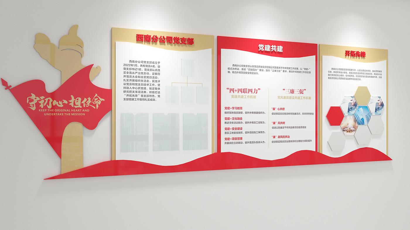 北京首发投资控股有限公司西南成都分公司文化墙设计