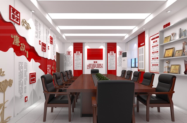 西南油气田成都天然气化工总厂党建室设计-党建室设计