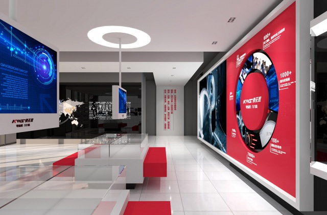 成都壹佰科技展厅设计效果图-科技展厅设计