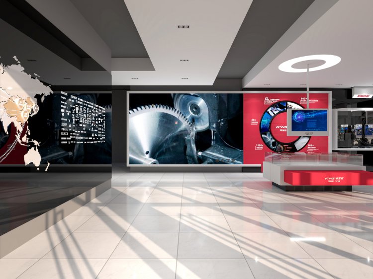 成都壹佰科技展厅设计效果图