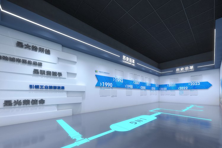 长春城市LNG应急调峰储配站工业旅游展厅设计效果图